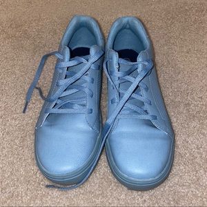 blue sneakers